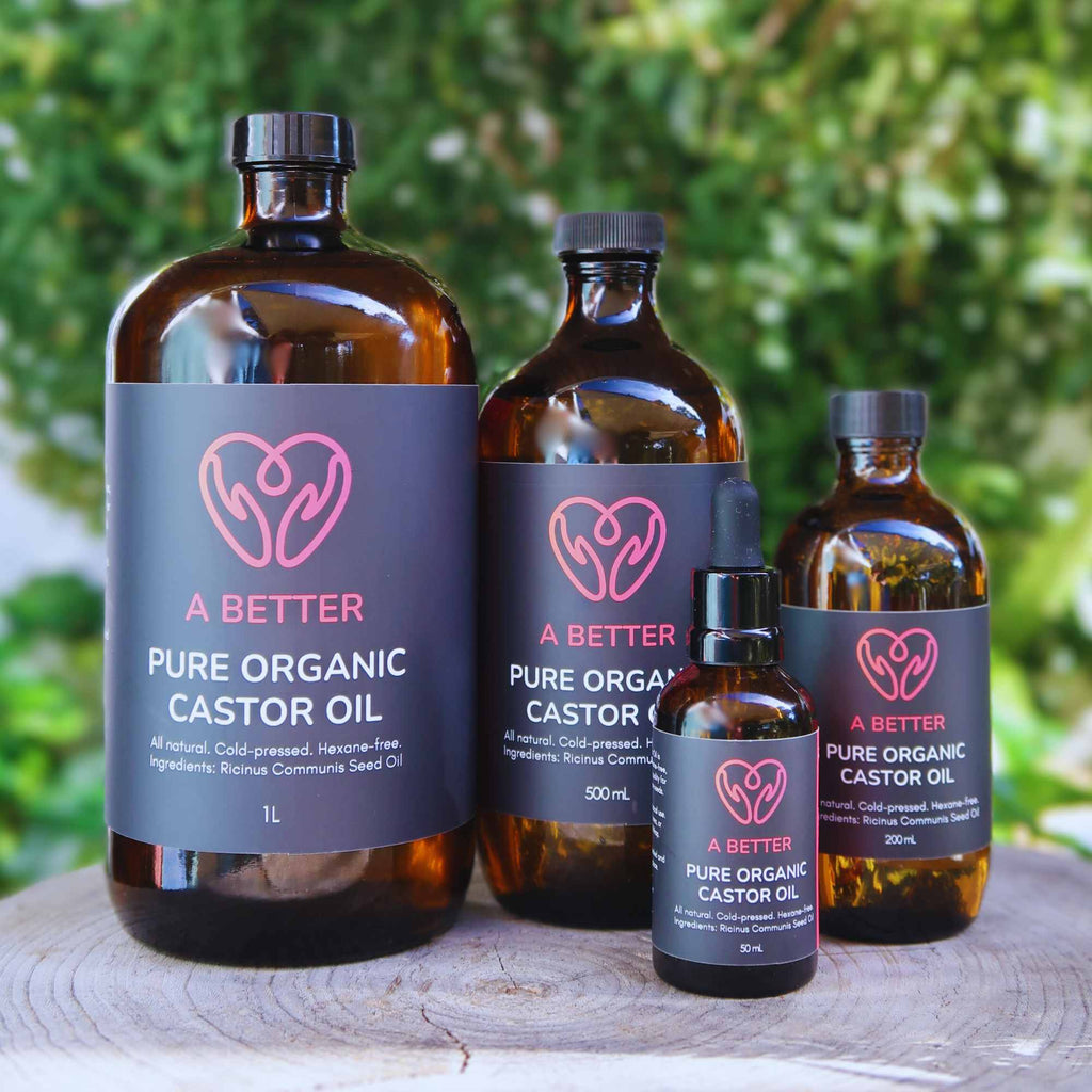 Pure Organic Castor Oil - Amber Glass Bottle